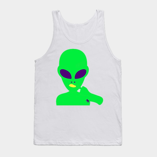 alien Tank Top by timegraf